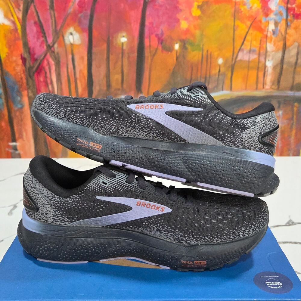 Brooks Ghost 16 Ebony Lavender Size 7.5 Women's Running Shoes 120407 1B 093 - Picture 7 of 10